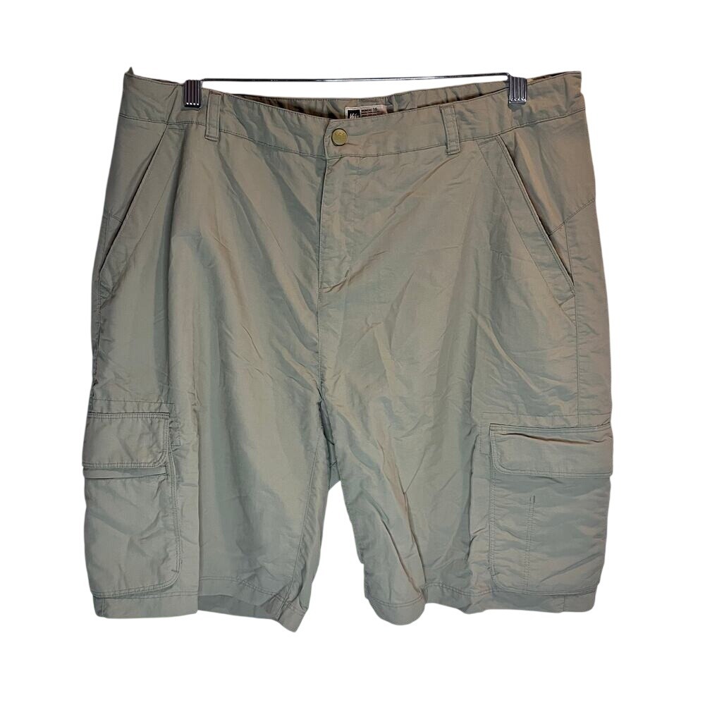 REI Sahara Cargo Hiking Shorts Khaki Tan‎ Size 16 Nylon Utility (M738)